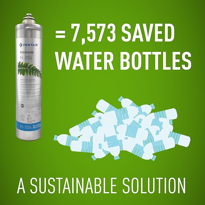 Pentair Everpure H-104 Water Filter Cartridge, EV961211, 0.5 Micron, 1000 Gallons