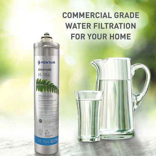 Pentair Everpure H-104 Water Filter Cartridge, EV961211, 0.5 Micron, 1000 Gallons